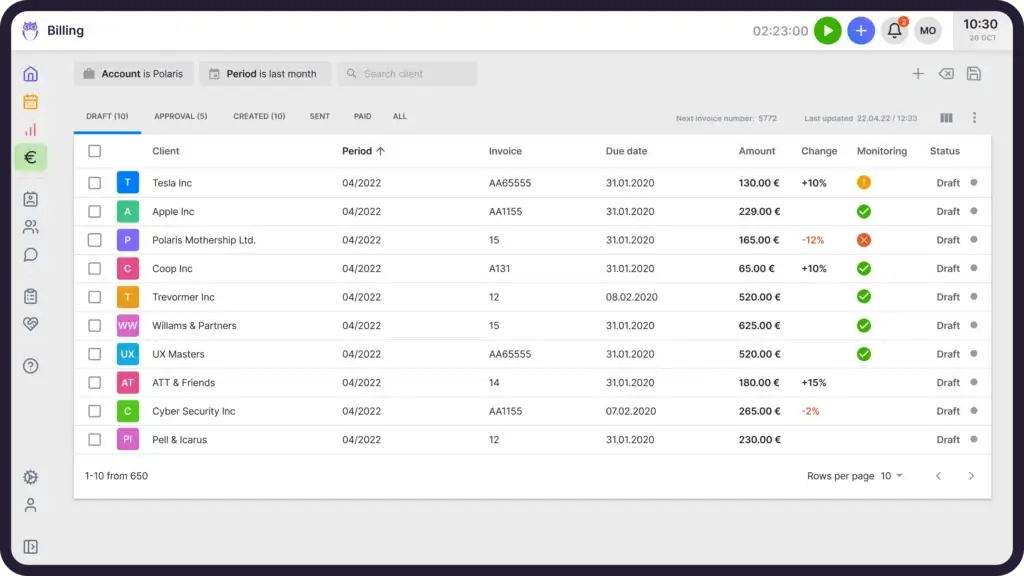 Automated billing for accountants