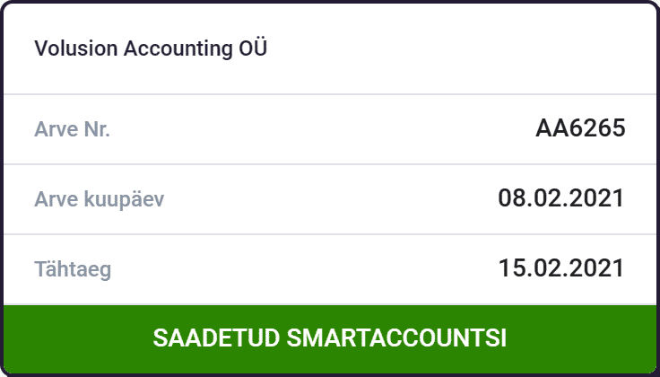 Arved smartaccountsi